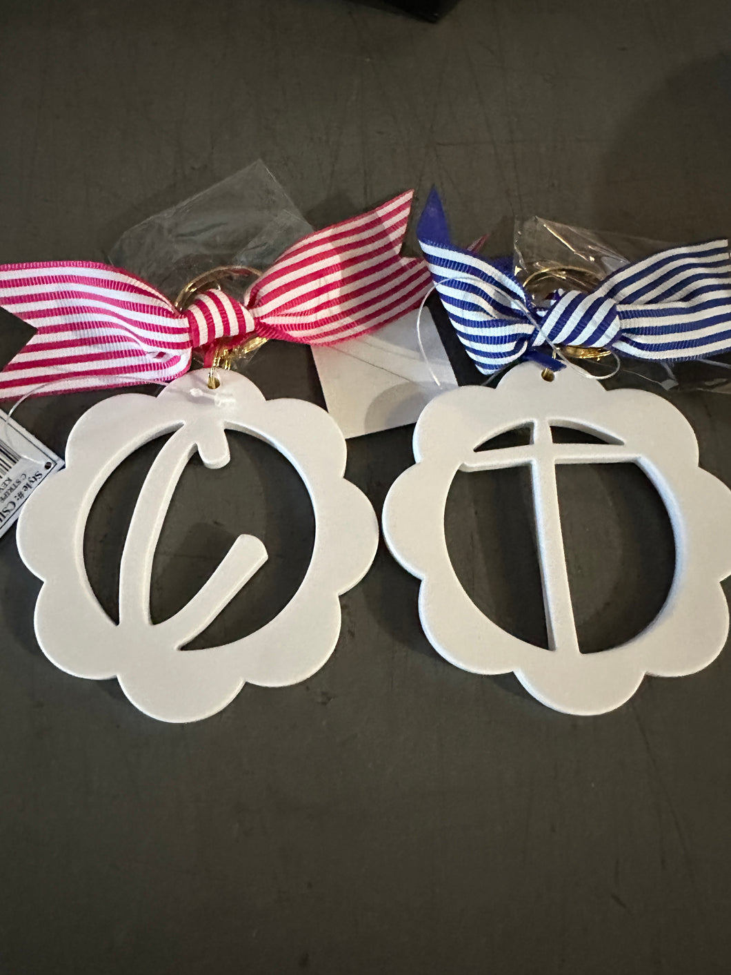 Southern Stripe Monogram Keychain Prepack 64 pcs