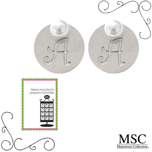 Pearl Monogram Earring Prepack 32pcs