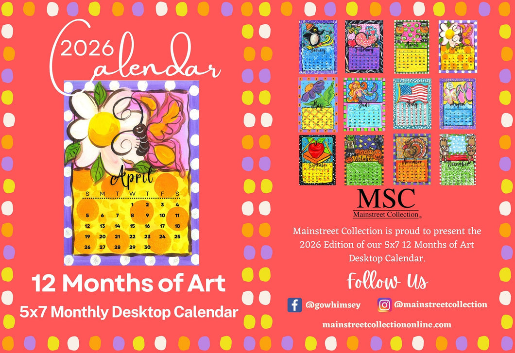 2026 5x7 Desktop Calendar Refills