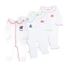 Load image into Gallery viewer, Monogrammed view of our Icon Convertible Onesies
