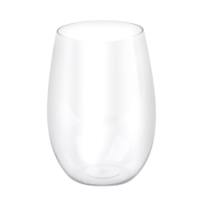 Clear acrylic wine glass