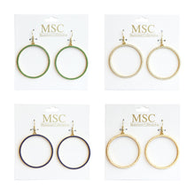 Load image into Gallery viewer, Front view of our Bead Circle Earrings
