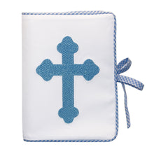 Load image into Gallery viewer, Front view of our Blue Christening Photo Album
