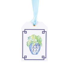 Load image into Gallery viewer, Front view of our Turquoise Leaf Southern Blooms Gift Tag
