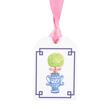 Load image into Gallery viewer, Front view of our Pink Topiary Southern Blooms Gift Tag
