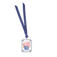 Load image into Gallery viewer, Flat view of our Navy Rose Southern Blooms Gift Tag
