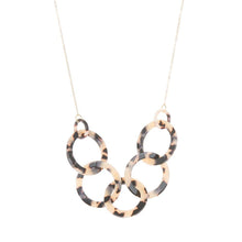 Load image into Gallery viewer, Front view of our Circle Blonde Tortoise Link Chain Necklaces
