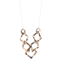 Load image into Gallery viewer, Front view of our Square Blonde Tortoise Link Chain Necklaces
