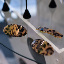 Load image into Gallery viewer, Lifestyle view of our Long Blonde Tortoise Hair Barrette
