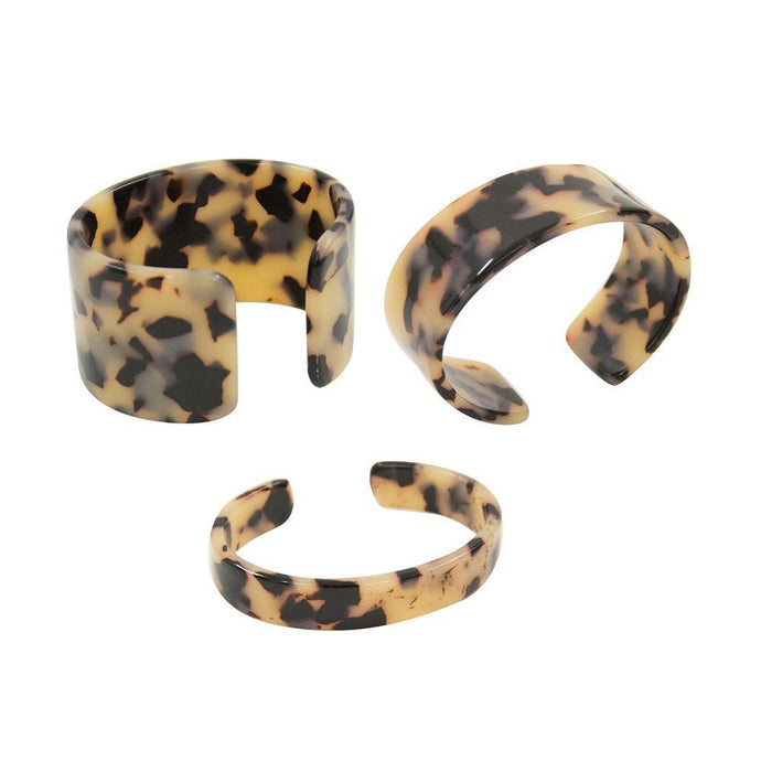 Front view of our Blonde Tortoise Cuffs