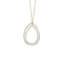 Load image into Gallery viewer, Front view of our Gray Bead Teardrop Necklace
