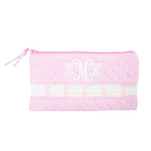 Load image into Gallery viewer, Smocked Pink Bunny Accessory Pouch
