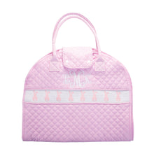 Load image into Gallery viewer, Monogrammed view of our Smocked Pink Bunny Garment Bag
