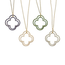 Load image into Gallery viewer, Front view of our Bead Clover Necklaces
