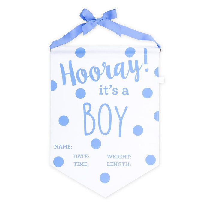 baby blue Hooray, It's a Boy Banner