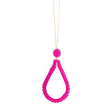 Load image into Gallery viewer, Pink Bead Loop Necklace
