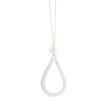 Load image into Gallery viewer, White Bead Loop Necklace
