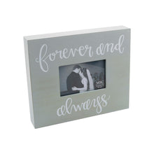 Load image into Gallery viewer, Gray box style frame with Forever and always hand lettered font 
