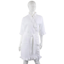 Load image into Gallery viewer, Front view of bridal waffle weave robe
