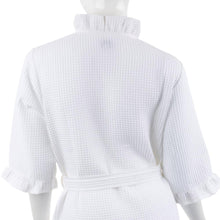 Load image into Gallery viewer, Back view of bridal waffle weave robe
