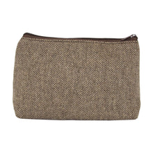 Load image into Gallery viewer, Our Brown Herringbone Cosmetic Pouch
