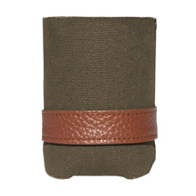 Load image into Gallery viewer, Front view of our Mocha Canvas Flat Koozie
