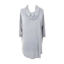 Load image into Gallery viewer, Front view of our Gray Cowl Neck Slouch Shirt
