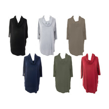 Load image into Gallery viewer, Front view of our Cowl Neck Slouch Shirts
