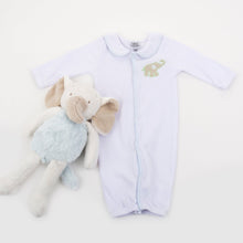Load image into Gallery viewer, Lifestyle image of our Elephant Convertible Onesie
