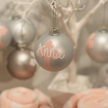 Load image into Gallery viewer, Lifestyle view of our Light Pink Christening Ornament
