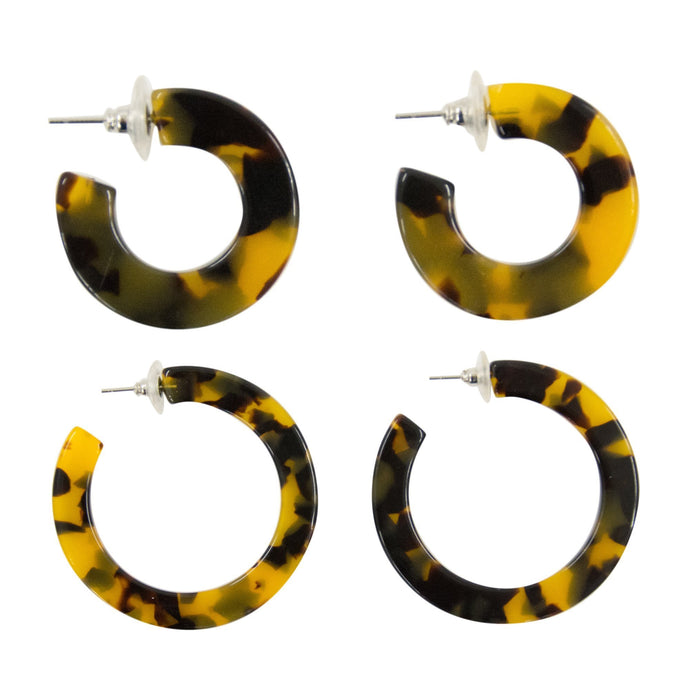 Front view of our Chunky Tortoise Hoops