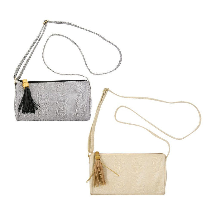Front view of both of our Bamboo Classy Crossbody Handbags