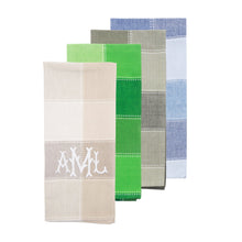 Load image into Gallery viewer, Monogrammed view of our Checker Dish Towel
