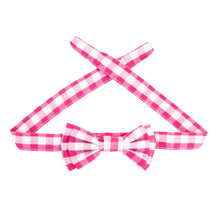 Load image into Gallery viewer, View of our Pink Gingham Sunglass Strap
