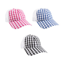 Load image into Gallery viewer, View of our Gingham Trucker Hats
