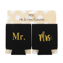 Load image into Gallery viewer, Flat view of our His and Hers Koozies
