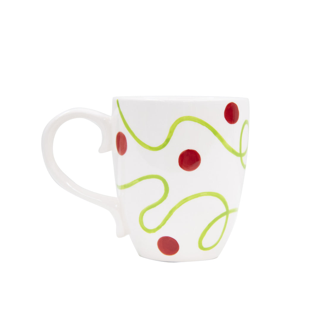 Holiday Swirl Dot Coffee Mug