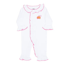 Load image into Gallery viewer, Front view of our Girl Orange Ladybug Convertible Onesie
