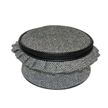 Load image into Gallery viewer, Front view of our Black Herringbone Jewelry Round
