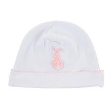 Load image into Gallery viewer, Front view of our Pink Bunny French Knot Beanie
