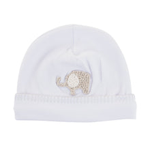 Load image into Gallery viewer, Front view of our Gray Elephant French Knot Beanie

