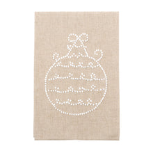 Load image into Gallery viewer, Front view of our Bow Ornament Holiday Knot Linen Icon Towel
