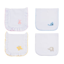 Load image into Gallery viewer, Front view of our French Knot Burp Cloths
