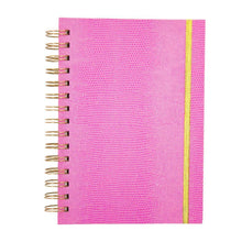 Load image into Gallery viewer, Front view of Pink Lizard Notebook Journal
