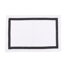 Load image into Gallery viewer, Top view of our Black Linen Placemat
