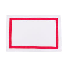 Load image into Gallery viewer, Top view of our Red Linen Placemat
