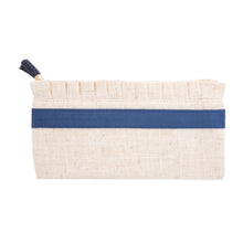 Load image into Gallery viewer, navy linen perfect pouch
