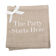 Load image into Gallery viewer, &quot;The Party Starts Here&quot; Linen Cocktail Napkins
