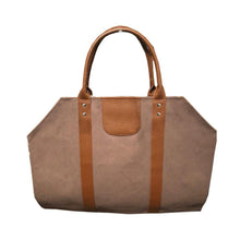 Load image into Gallery viewer, Front view of our Mocha Men Log Satchel
