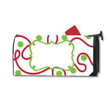 Load image into Gallery viewer, Front view of our Red Swirl Mailbox Cover
